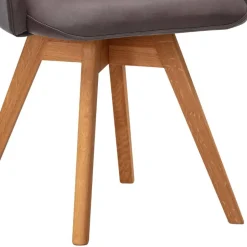 Wohnen Drehbarer Armlehnen-Stuhl in Dunkelbraun - Palma