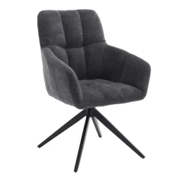 Drehbarer Armlehnenstuhl in Anthrazit - Bevania (2er Set)^Wohnen Best