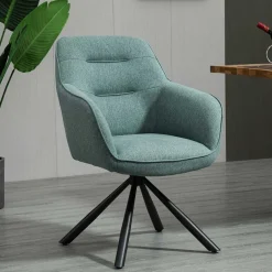 Drehbarer Armlehnenstuhl in Türkis - Maior (2er Set)^Wohnen New