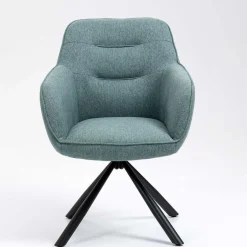 Drehbarer Armlehnenstuhl in Türkis - Maior (2er Set)^Wohnen New