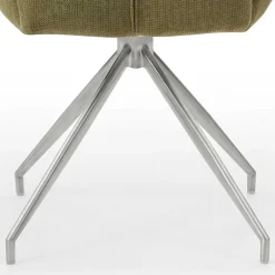 Drehbarer Armlehnenstuhl in Oliv Grün Strukturstoff - Senva^Wohnen