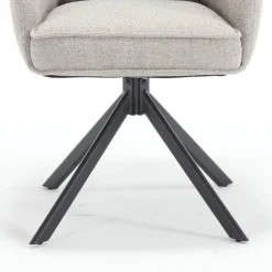 Drehbarer Armlehnenstuhl in Grau - Bedina^Wohnen Outlet