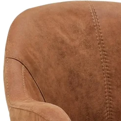 Wohnen Drehbarer Armlehnenstuhl in Cognac Braun - Finallo