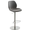 Drehbarer Barstuhl in Anthrazit & Edelstahl - Anturina^Wohnen New