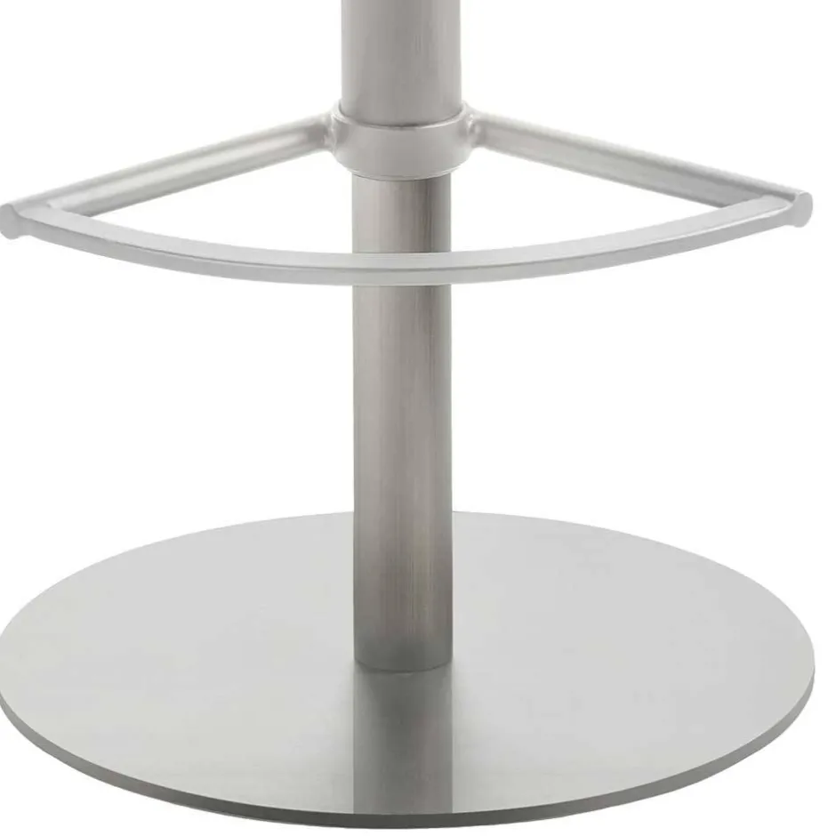 Drehbarer Barstuhl in Anthrazit & Edelstahl - Anturina^Wohnen New