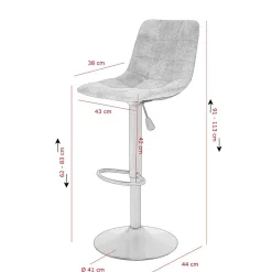 Drehbarer Barstuhl in Anthrazit - Janyna (2er Set)^Wohnen Clearance