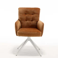 Drehbarer Esstischsessel in Ockergelb - Karin (2er Set)^Wohnen