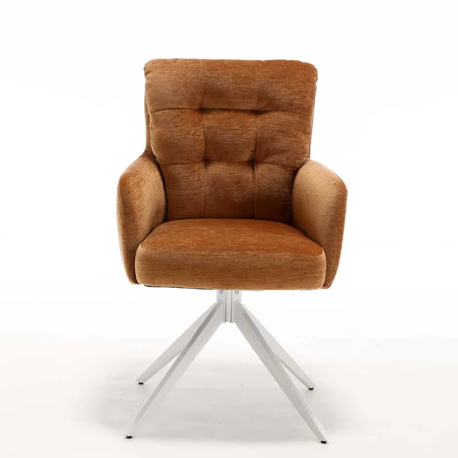 Drehbarer Esstischsessel in Ockergelb - Karin (2er Set)^Wohnen