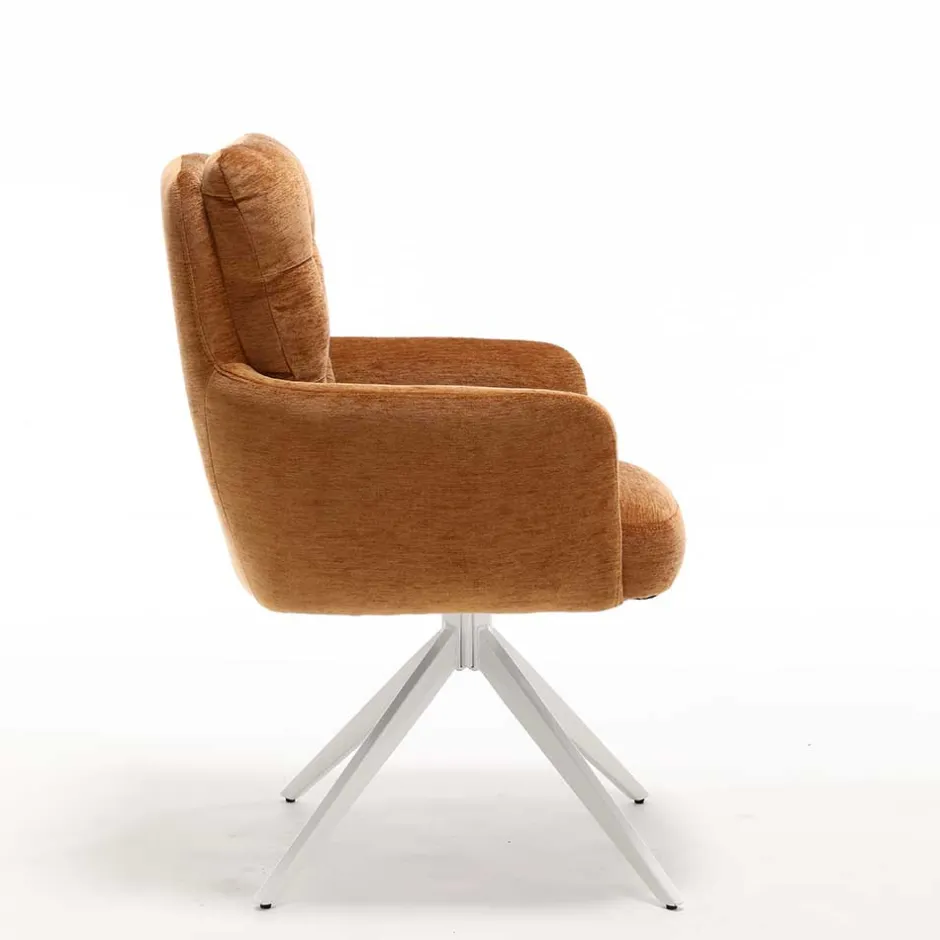 Drehbarer Esstischsessel in Ockergelb - Karin (2er Set)^Wohnen