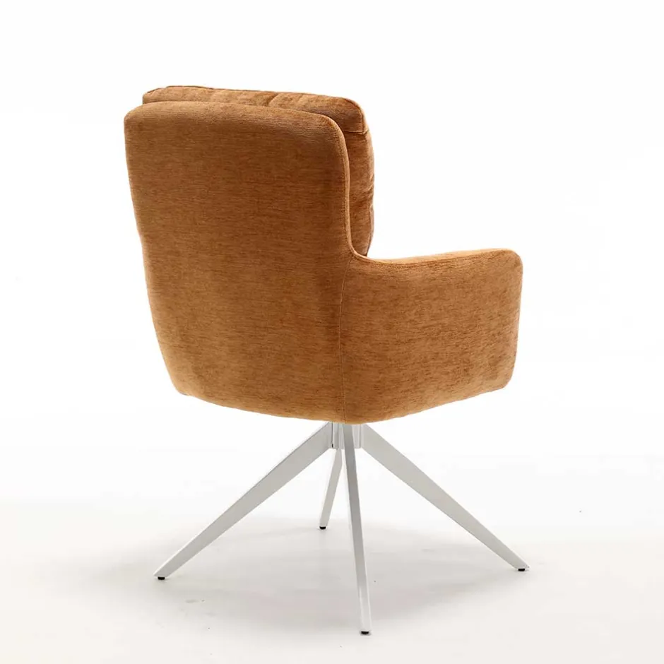 Drehbarer Esstischsessel in Ockergelb - Karin (2er Set)^Wohnen