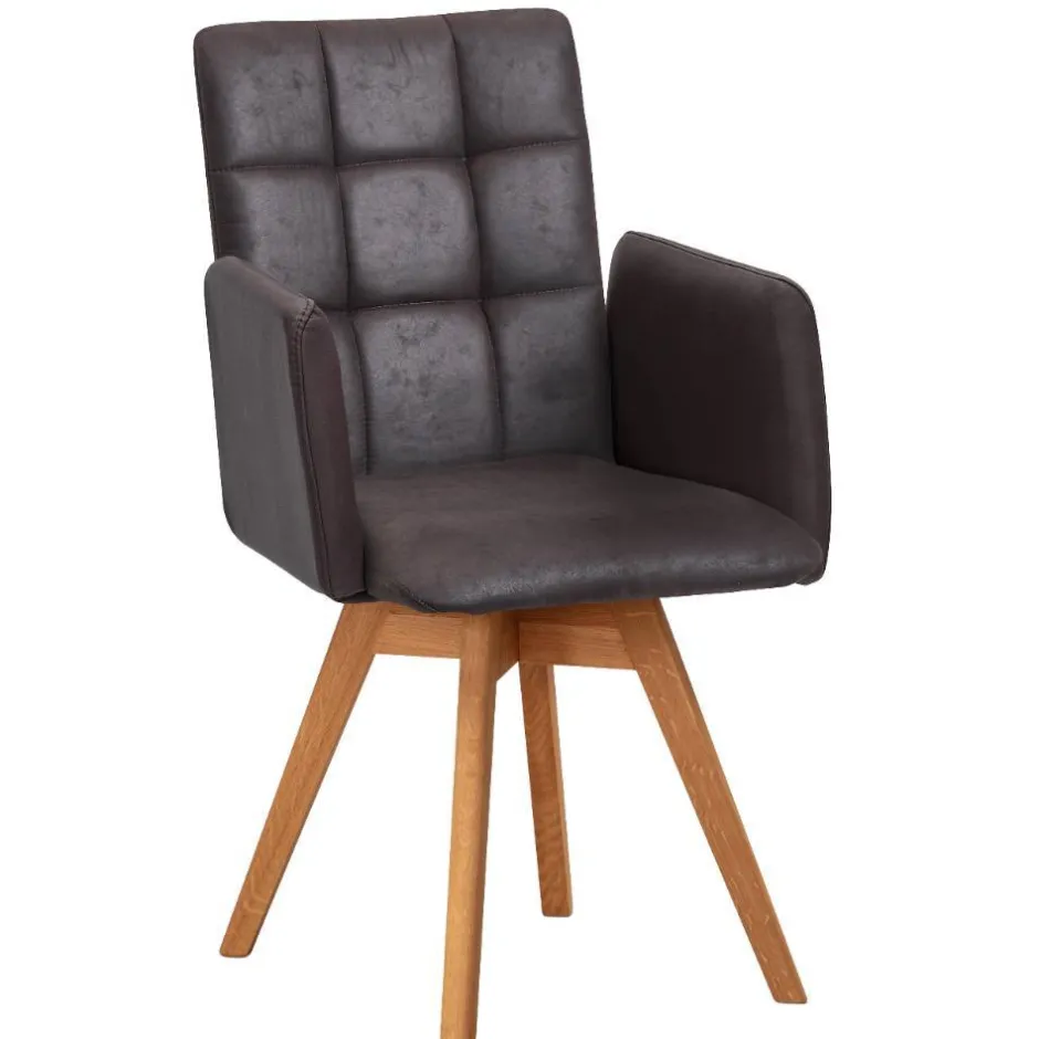 Wohnen Drehbarer Esszimmerstuhl mit Armlehnen - Corabia