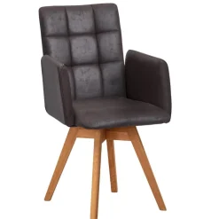 Wohnen Drehbarer Esszimmerstuhl mit Armlehnen - Corabia