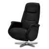 Wohnen Drehbarer Fernsehsessel in Schwarz Microfaser - Jonata