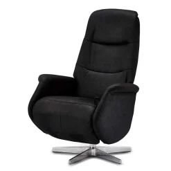 Wohnen Drehbarer Fernsehsessel in Schwarz Microfaser - Jonata