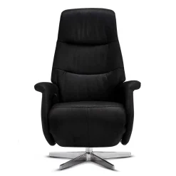 Wohnen Drehbarer Fernsehsessel in Schwarz Microfaser - Jonata