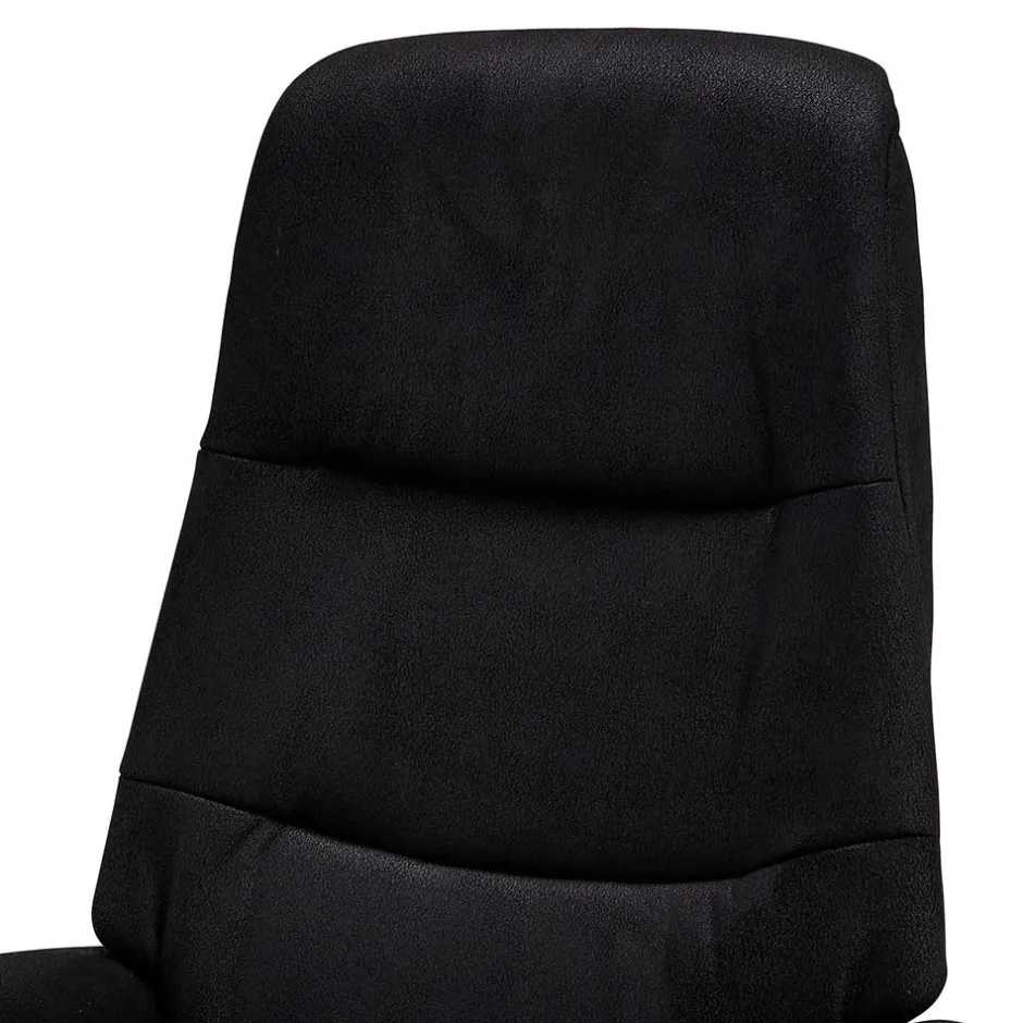 Wohnen Drehbarer Fernsehsessel in Schwarz Microfaser - Jonata