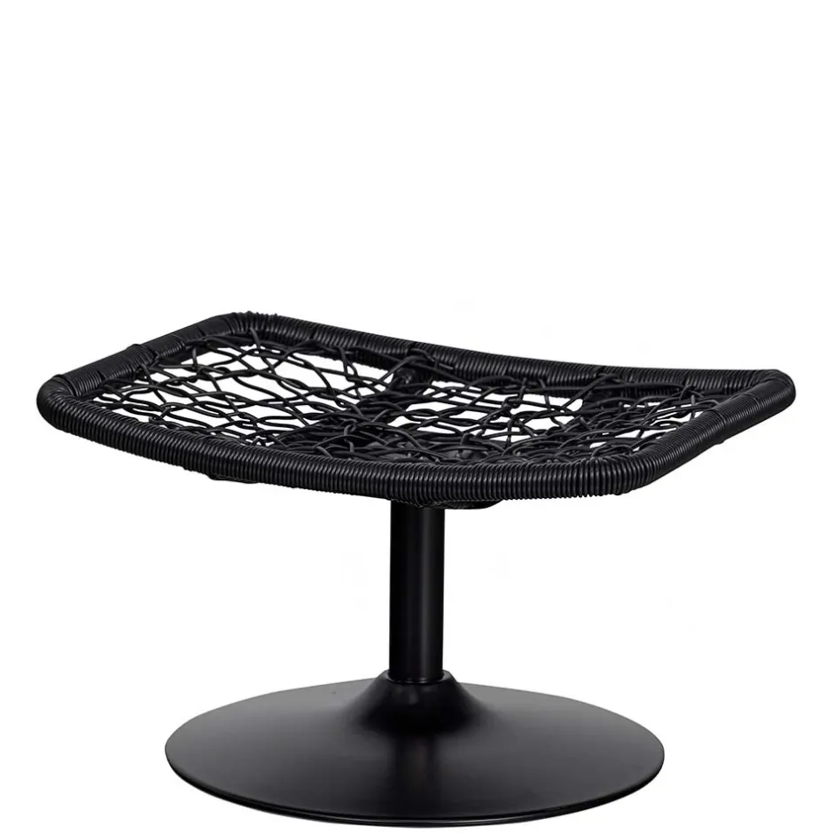 Wohnen Drehbarer Hocker mit Tellerfuß in Schwarz - Zavamanco