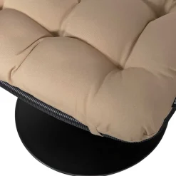 Wohnen Drehbarer Hocker mit Tellerfuß in Schwarz - Zavamanco