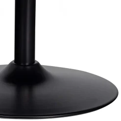 Wohnen Drehbarer Hocker mit Tellerfuß in Schwarz - Zavamanco