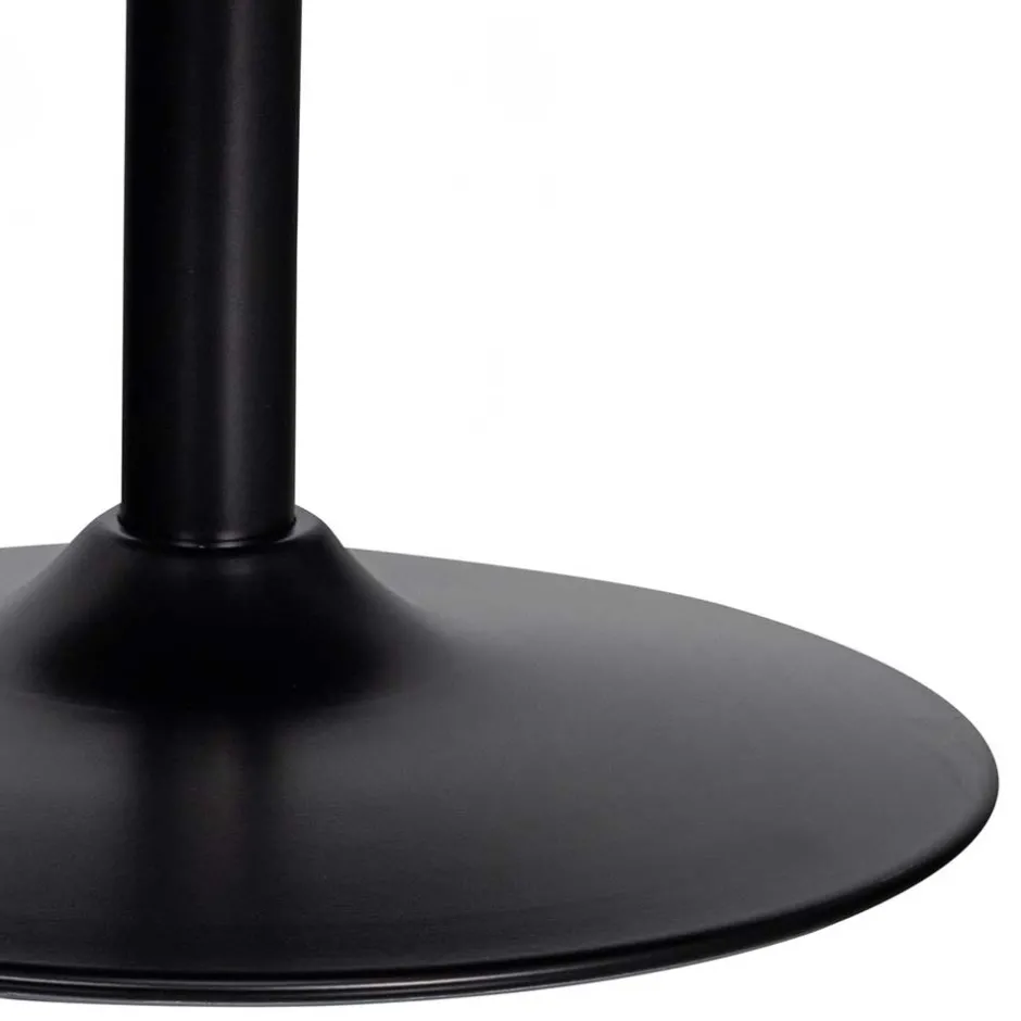 Wohnen Drehbarer Hocker mit Tellerfuß in Schwarz - Zavamanco