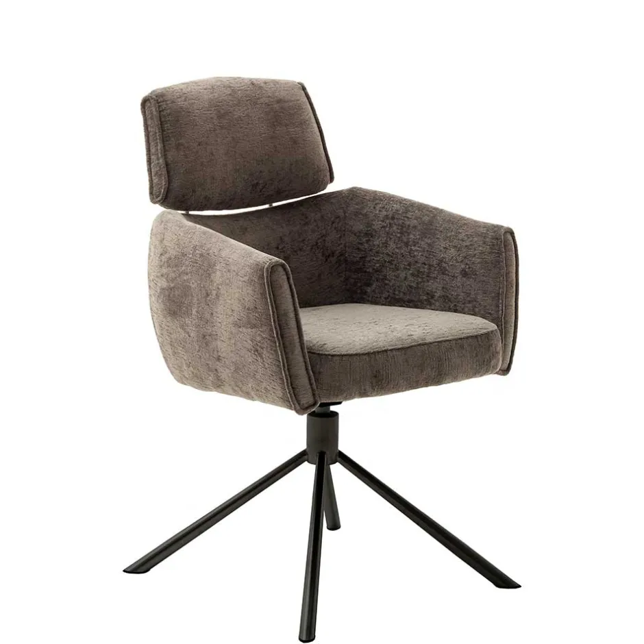 Wohnen Drehbarer Küchenstuhl mit Armlehnen - Ishi (2er Set)