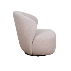 Drehbarer Lesesessel in Cremeweiß Boucle - Cleas^Wohnen Best