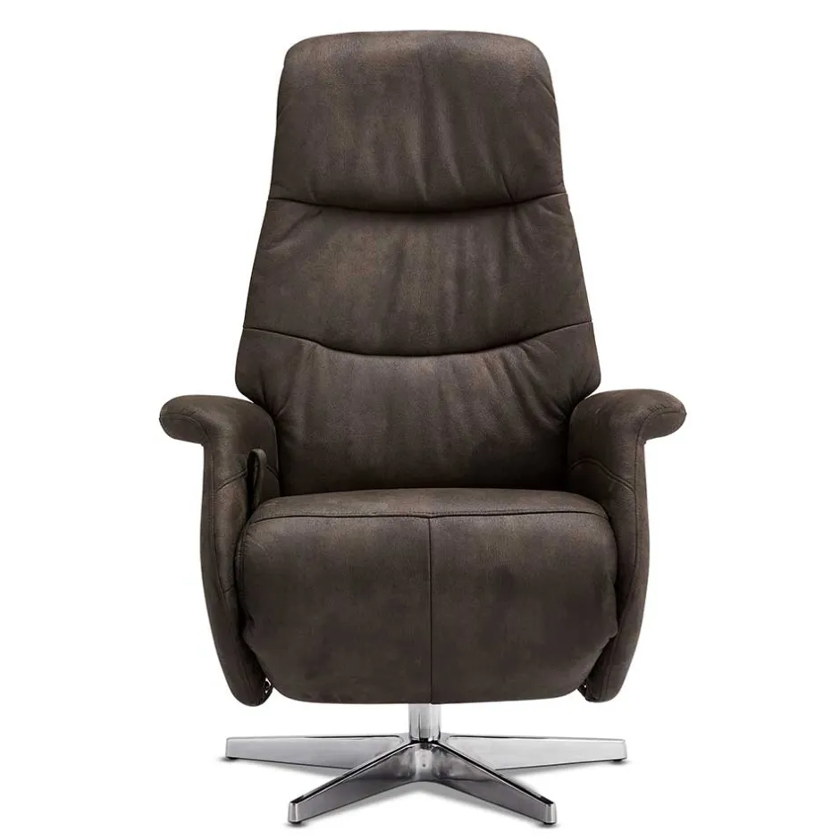 Wohnen Drehbarer Microfaser Relaxsessel in Braun - Cariba