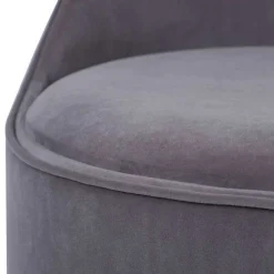 Drehbarer Polsterhocker in Grau und Gold - Riety^Wohnen Clearance