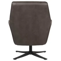 Wohnen Drehbarer Polstersessel aus Microfaser in Anthrazit - Estebal