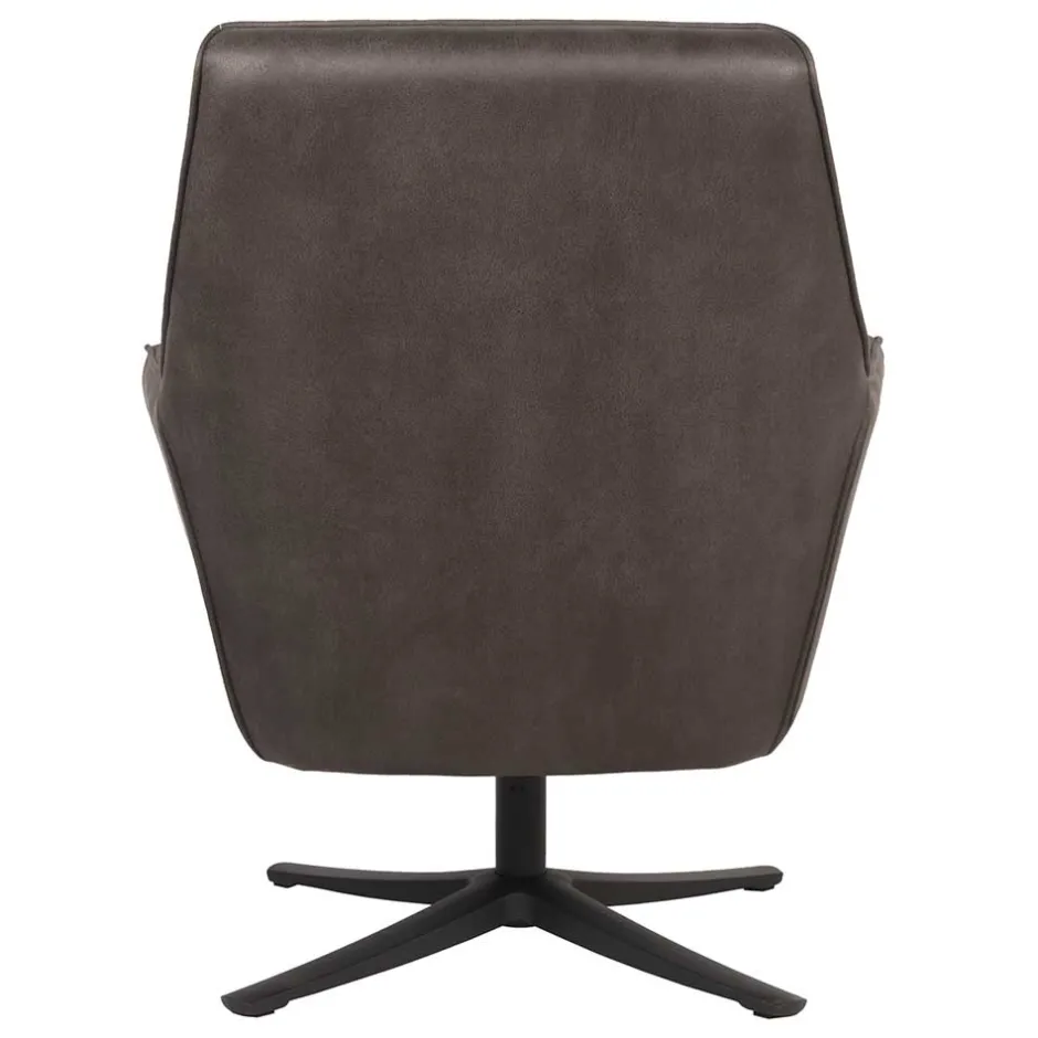 Wohnen Drehbarer Polstersessel aus Microfaser in Anthrazit - Estebal