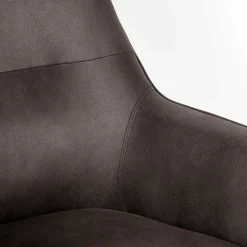 Wohnen Drehbarer Polstersessel aus Microfaser in Anthrazit - Estebal