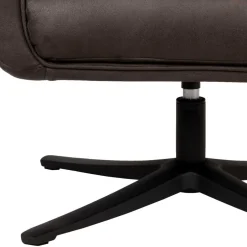 Wohnen Drehbarer Polstersessel aus Microfaser in Anthrazit - Estebal