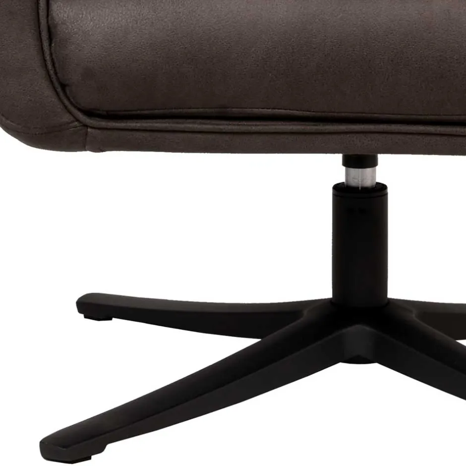 Wohnen Drehbarer Polstersessel aus Microfaser in Anthrazit - Estebal