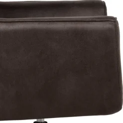 Wohnen Drehbarer Polstersessel aus Microfaser in Anthrazit - Estebal