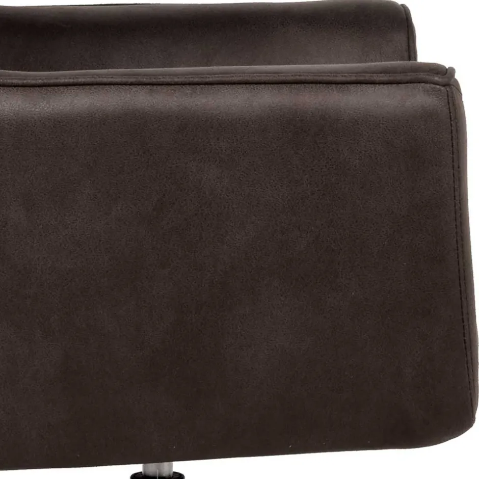 Wohnen Drehbarer Polstersessel aus Microfaser in Anthrazit - Estebal