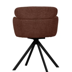 Wohnen Drehbarer Polsterstuhl in Kastanienbraun Stoff - Rajavo (2er Set)