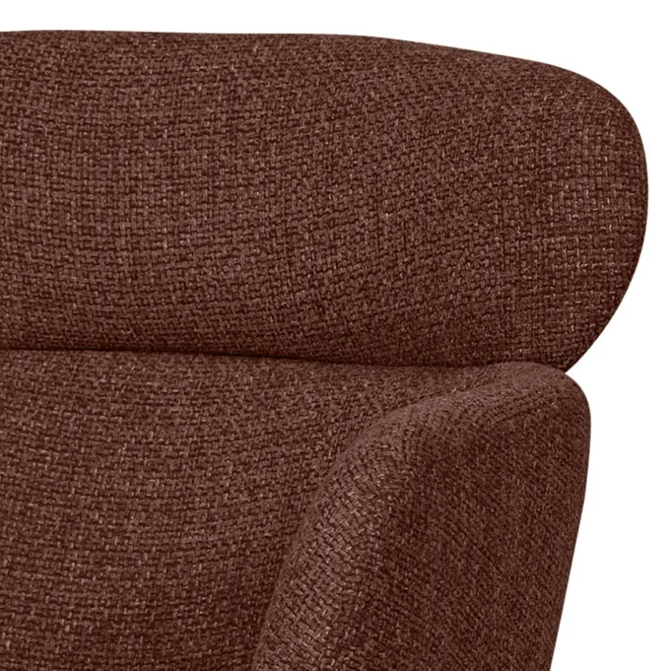 Wohnen Drehbarer Polsterstuhl in Kastanienbraun Stoff - Rajavo (2er Set)