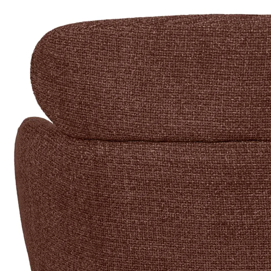 Wohnen Drehbarer Polsterstuhl in Kastanienbraun Stoff - Rajavo (2er Set)