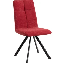 Wohnen Drehbarer Polsterstuhl in Rot - Tefano (2er Set)