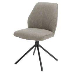 Wohnen Drehbarer Polsterstuhl in Hellbraun - Asticio (2er Set)