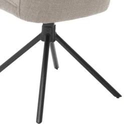 Wohnen Drehbarer Polsterstuhl in Hellbraun - Asticio (2er Set)