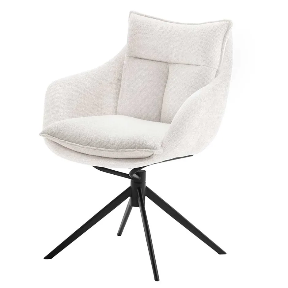 Drehbarer Polsterstuhl mit Armlehnen - Attrona (2er Set)^Wohnen Outlet