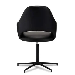 Drehbarer Retro Armlehnenstuhl in Schwarz - Lugon (2er Set)^Wohnen