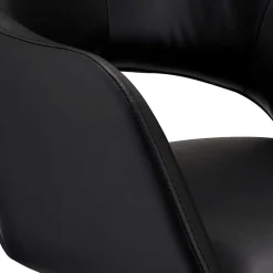 Drehbarer Retro Armlehnenstuhl in Schwarz - Lugon (2er Set)^Wohnen