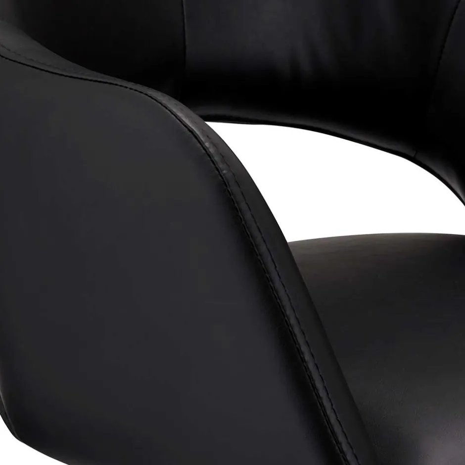Drehbarer Retro Armlehnenstuhl in Schwarz - Lugon (2er Set)^Wohnen