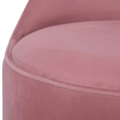 Drehbarer Samt Polsterhocker in Altrosa mit Gold - Fanandro^Wohnen New