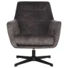 Wohnen Drehbarer Sessel in Anthrazit Veloursbezug - Sigatoka