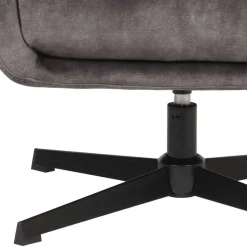 Wohnen Drehbarer Sessel in Anthrazit Veloursbezug - Sigatoka