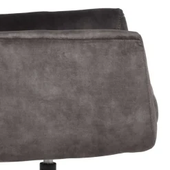 Wohnen Drehbarer Sessel in Anthrazit Veloursbezug - Sigatoka