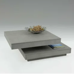 Wohnen Drehbarer Sofatisch in Beton Optik - California